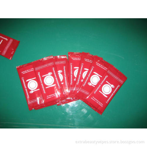 Customized Single Wet Wipes Individual Restaurant Hand Wipes